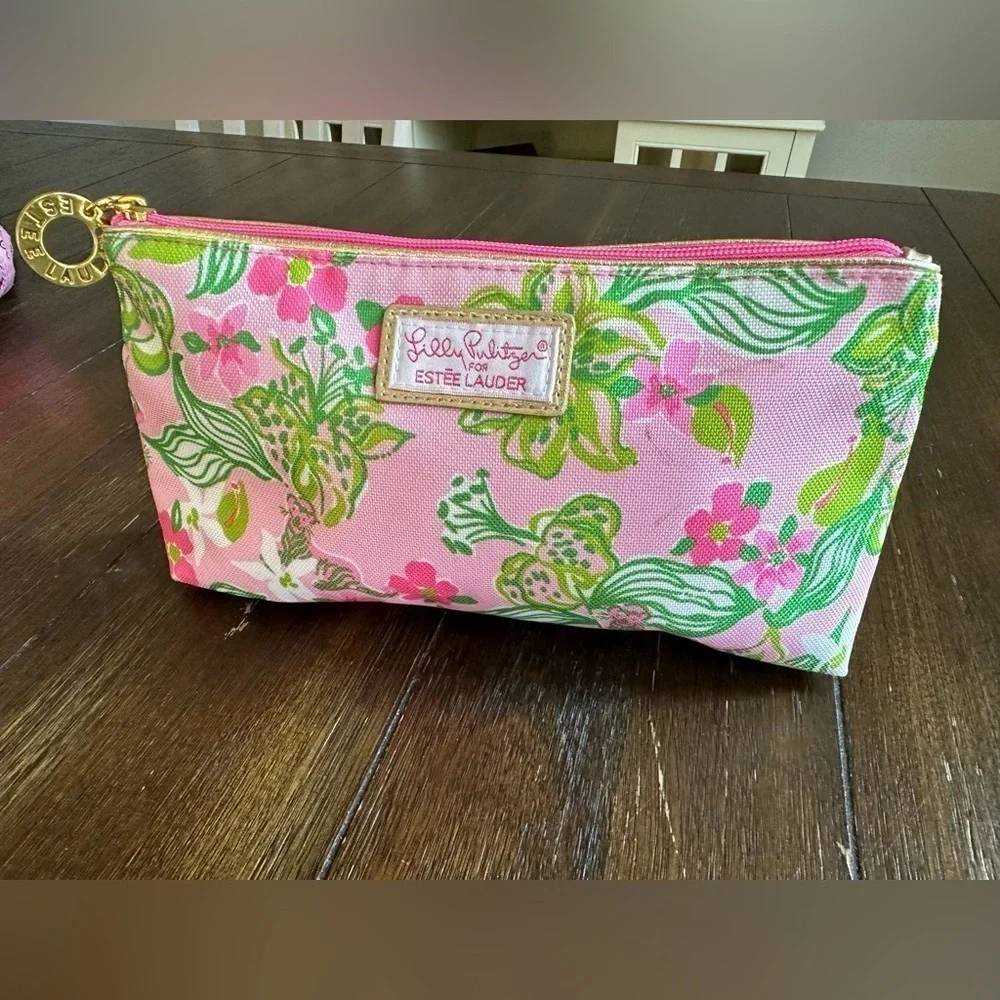 Lilly Pulitzer Clinique cosmetics bag